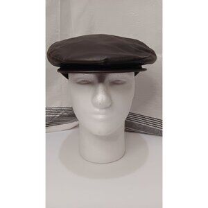 Sima International Brown Leather USA Large United Hatters Cap Newsboys Vintage H